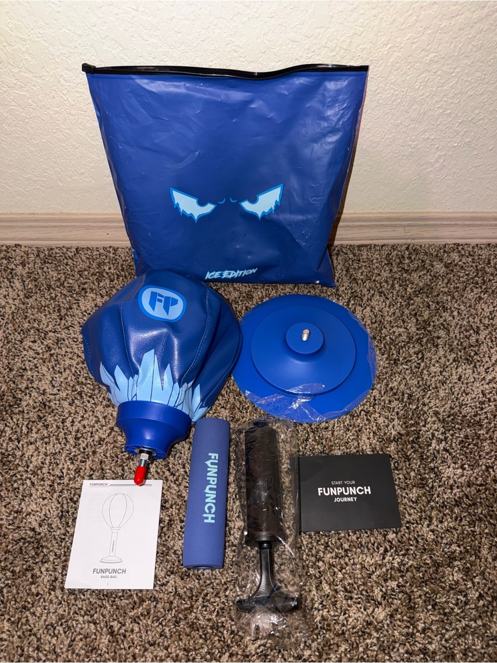 Blue Funpunch Punching Bag - Ice Edition